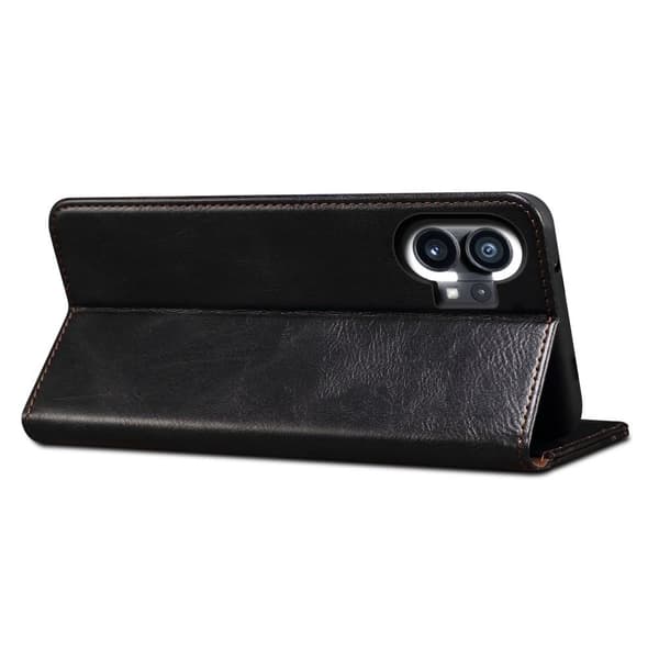 Nothing phone (1) 5G Wallet Stand Protective Phone Cover - Black Black