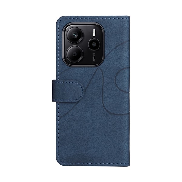 Til Xiaomi Redmi Note 14 4G KT-serie-1 dobbeltfarve tegnebog Blue