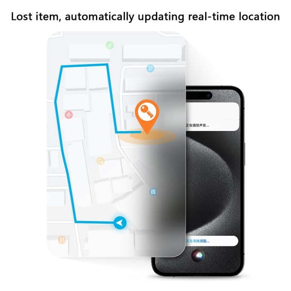 Tracker Bärbar Anti-Lost Device Locator Finder FindMy Certified Svart