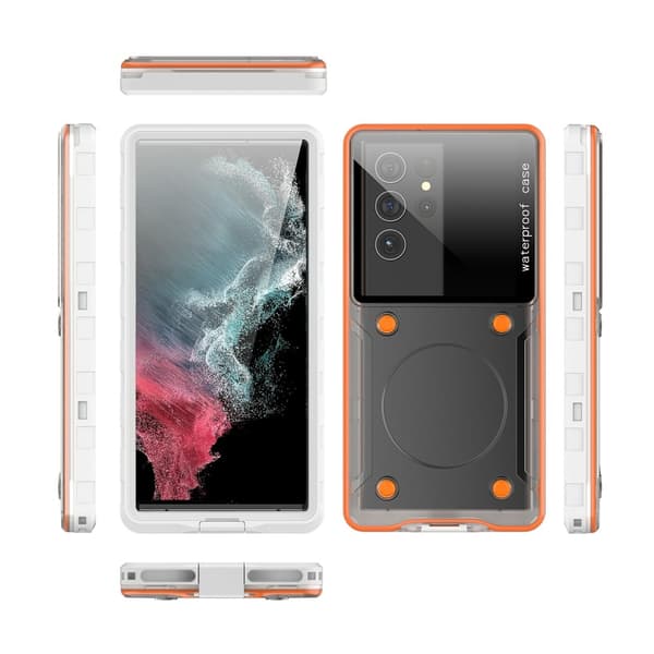 Universal IP68 vandtæt etui Telefon mobil undervandsbeskyttelse White