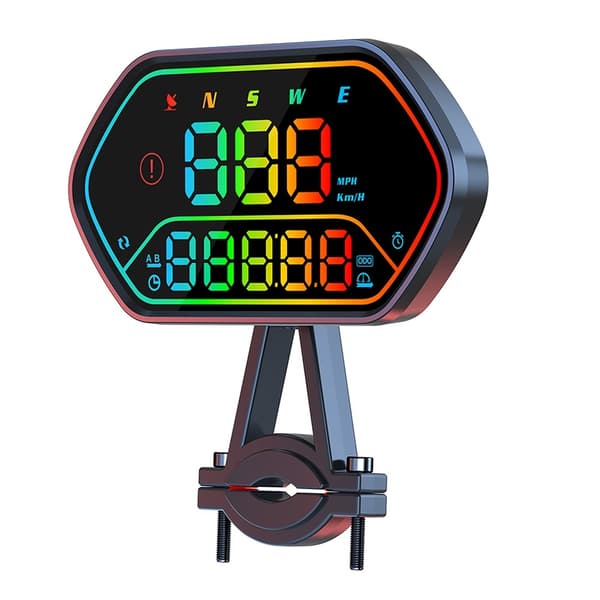 GPS-hastighedsmåler til bil og motorcykel – IP68-vandtæt og HUD (Head-Up Display) Black
