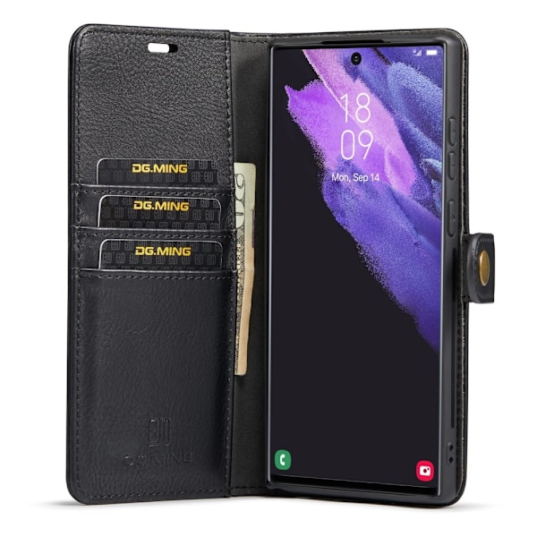 DG.MING 2 i 1 Plånboksfodral till Samsung Galaxy S25 Ultra Svart