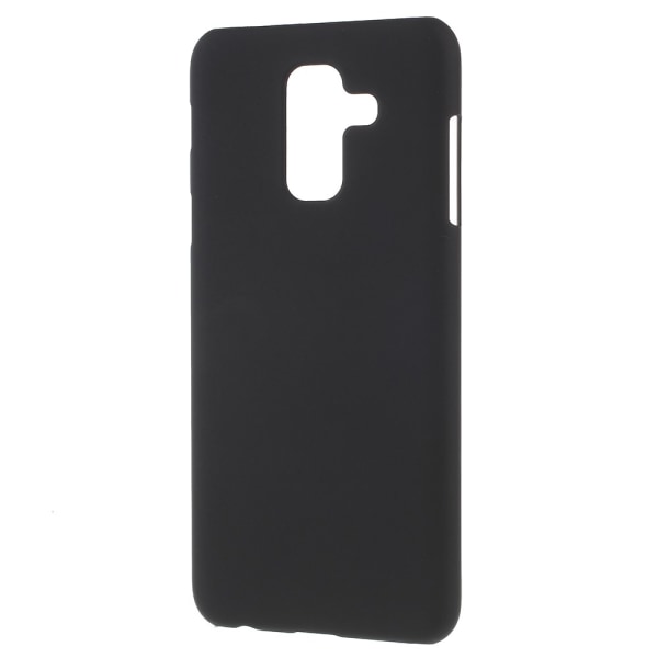 Til Samsung Galaxy S9 Plus Gummibelagt hård plastik taske - Sort Black
