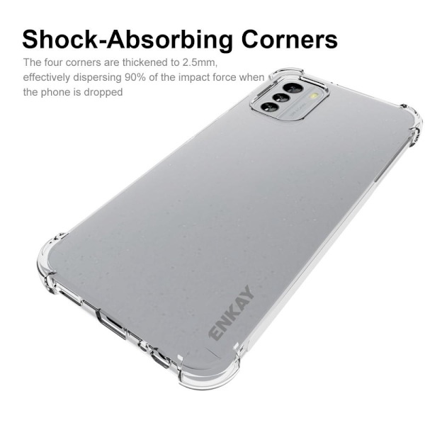 ENKAY TPU-etui Antislippdeksel for Nokia G60 Transparent