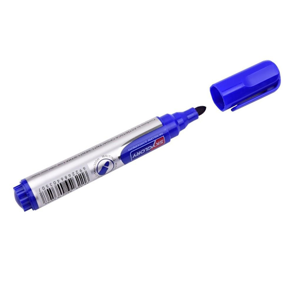 Blå Tusch Permanent Marker Oljebaserad Snabbtorkande Marker Pen Skola Kontor Blå