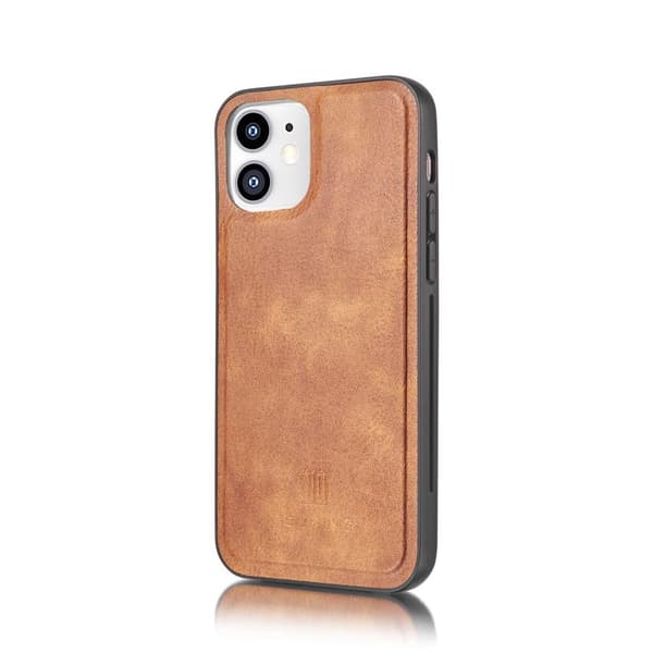 DG.MING iPhone 12 Mini Split Lommebok - deksel I Lær - Brun Brown