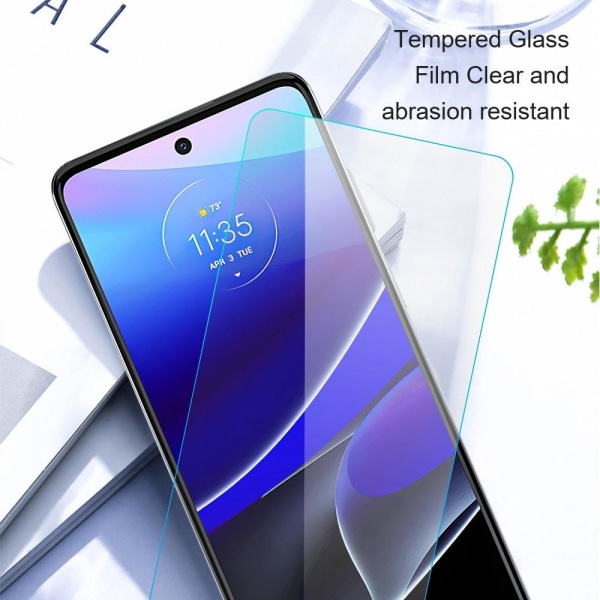 AMORUS Motorola Moto G53 5G Härdat glas skärmskydd Transparent
