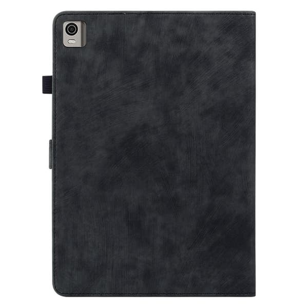 Til Nokia T21 Taske Imprintet Cute Tiger Tablet Cover Kortholder - Sort Black