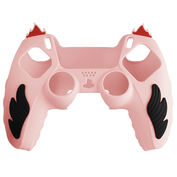 Playstation 5 / PS5 Silikon Skin Skal Fodral Anti-Slip Skydd Flame Design - Rosa Rosa