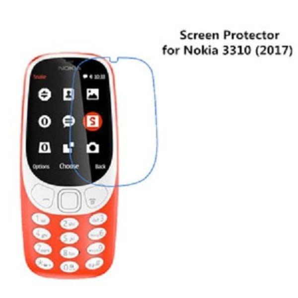 Nokia 3310 2017 2 pieces screenprotector + cloths Transparent