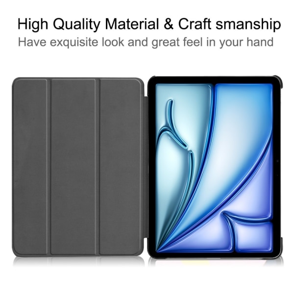 Till iPad Air 13 (2024) Slim fit tri-fold fodral Grön