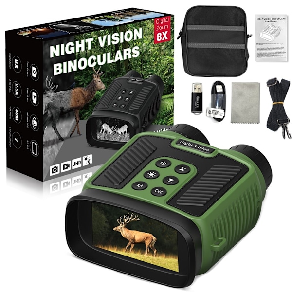 HD Video Kikare Night Vision Goggles Jaktkamera Jakt Kamera Grön