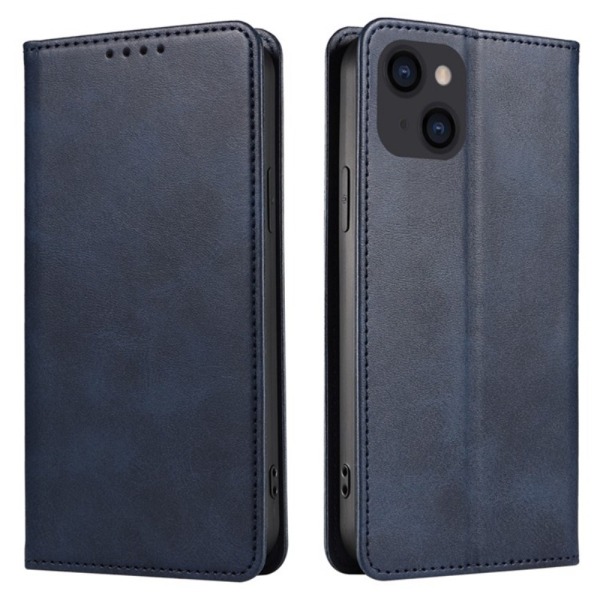 Wallet Stand Telefontaske til iPhone 15 Cell Cover - Blå Blue