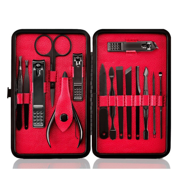 Grooming kit Nagel kit med diverse klippare och tillbehör Svart