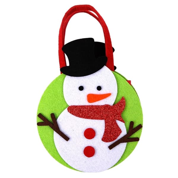 Christmas Jul Godis Kakor Väska Julklapp Present - Snögubbe Vit