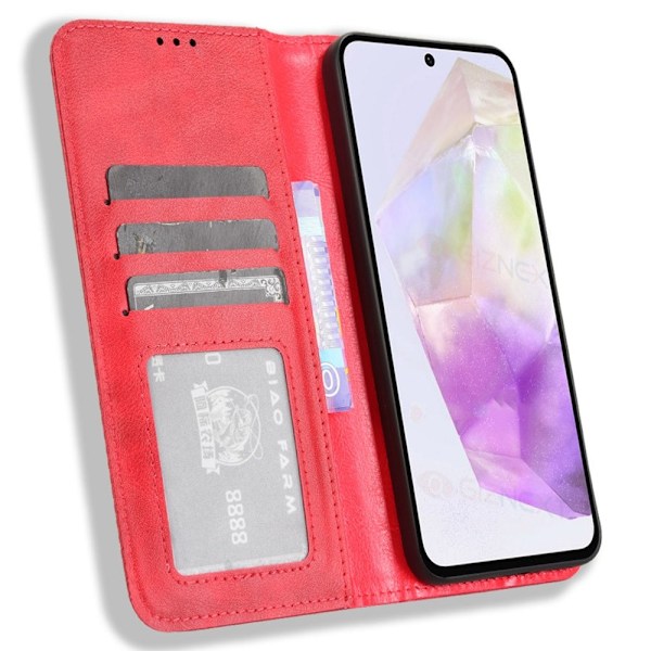 Til Samsung Galaxy A56 5G Lommebok-deksel Red