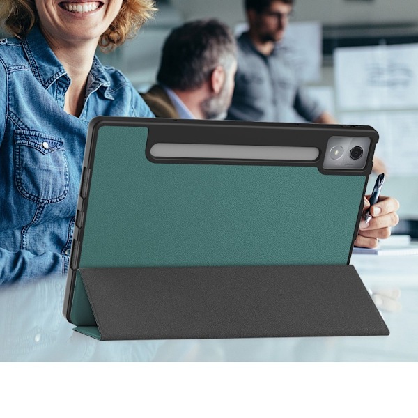 For Lenovo Idea Tab Pro Case Tri-Fold stativdeksel med penneholder Green