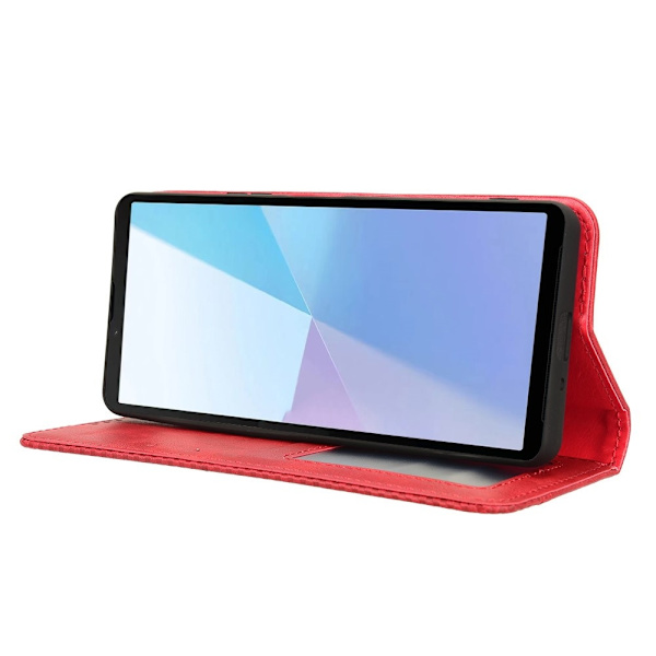 Wallet Stand Flip-telefonetui til Xperia 10 VI Red