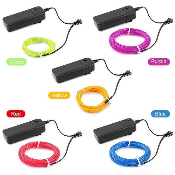 LED Scooter Lysstripe Vanntett Biler Atmosfære 3 Lysmoduser - Lilla Purple