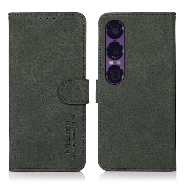 KHAZNEH Sony Xperia 1 VII Case lompakkokotelolle Shell Phone Case Green