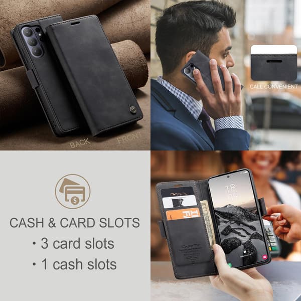 CASEME Retro Pung Taske til Samsung Galaxy S26 Ultra - Sort Black