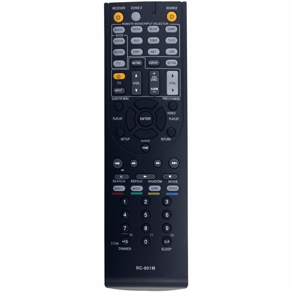 Fjärrkontroll Ersättning för RC-801M För Onkyo AV Receiver Svart