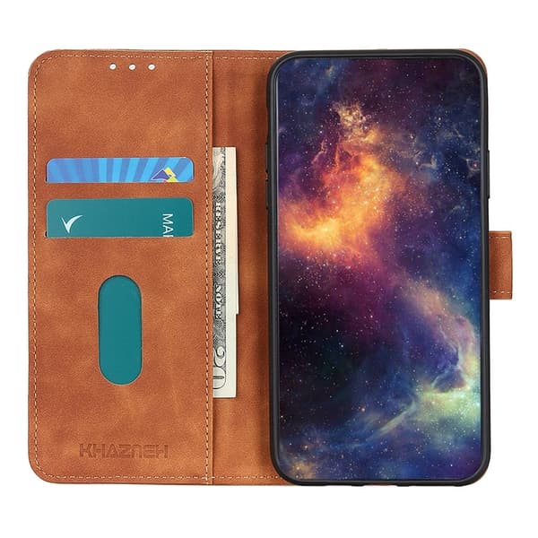 KHAZNEH Til Xiaomi 17T Lommebokdeksel Retro Brown