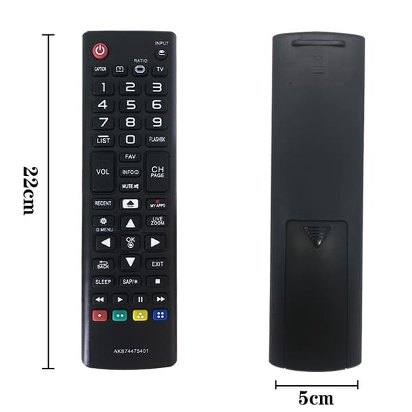 TV fjernkontroll Erstatning for AKB74475401 For LG TV Black