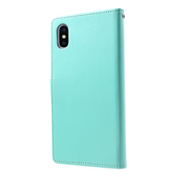 MERCURY GOOSPERY Rich Diary Lompakkokotelo iPhone XS Max - Cyan