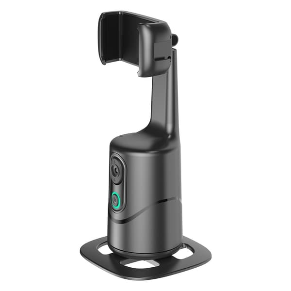 Geststyrd AI Intelligent Auto Tracking Telefongimbal Bluetooth fjärrkontroll Svart