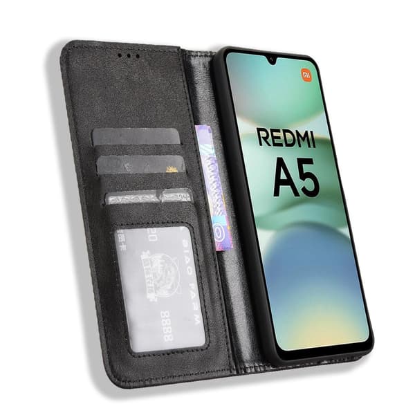 Til Xiaomi Redmi A5 4G Lommebok-deksel Eksklusiv Black
