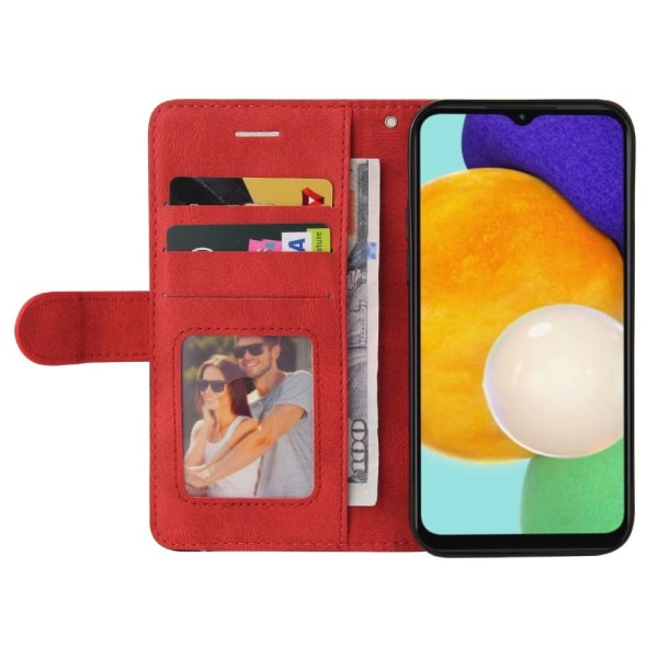 Til Samsung Galaxy A34 5G KT Series-1 Pung Telefontaske - Rød/Sort Red