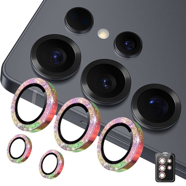 För Samsung Galaxy S26 Ultra Glittrande Kameralinskydd multifärg