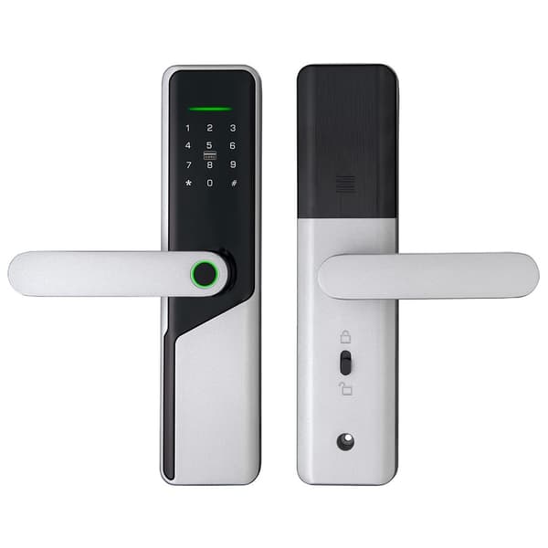 A1 Tuya WiFi Fingeravtrykk Smart dørlås Dynamisk passord NFC elektronisk lås Silver