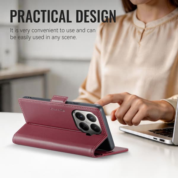 CASEME Xiaomi 17T Lompakkokotelo Red