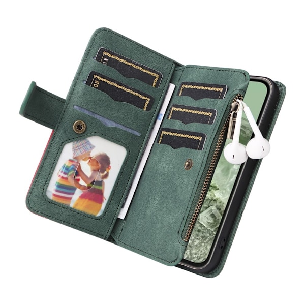 KT Multifunksjons Serie-5 For Pixel 8a Telefonveske Green