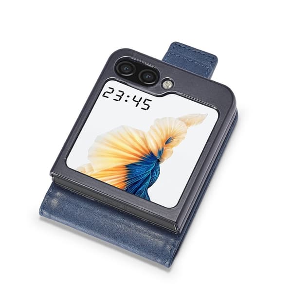 LC.IMEEKE Telefonlommebokdeksel med støtteben til Samsung Galaxy Z Flip8 Blue