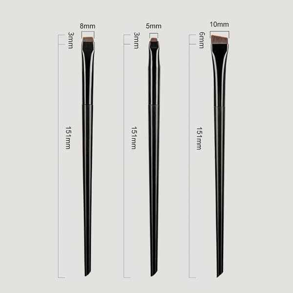 3st Makeup Borstar Ögonskugga Eyeliner Ögonbryn Makeup - Svart Svart