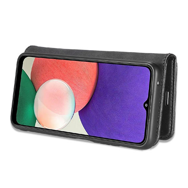 DG.MING 2-i-1 tegnebog taske til Samsung Galaxy A22 5G Black