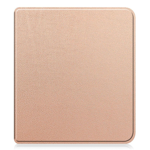 For Kobo Libra Colour Etui PU Læder + TPU E - Reader Cover Pink gold