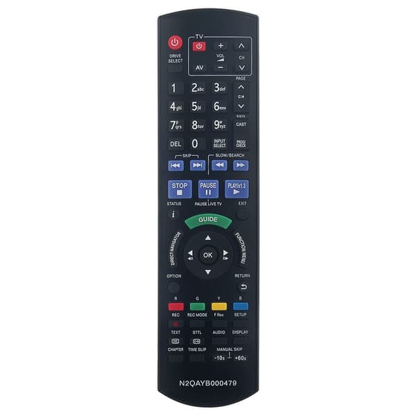 Fjärrkontroll Ersättning för N2QAYB000479 För Panasonic DVD Svart