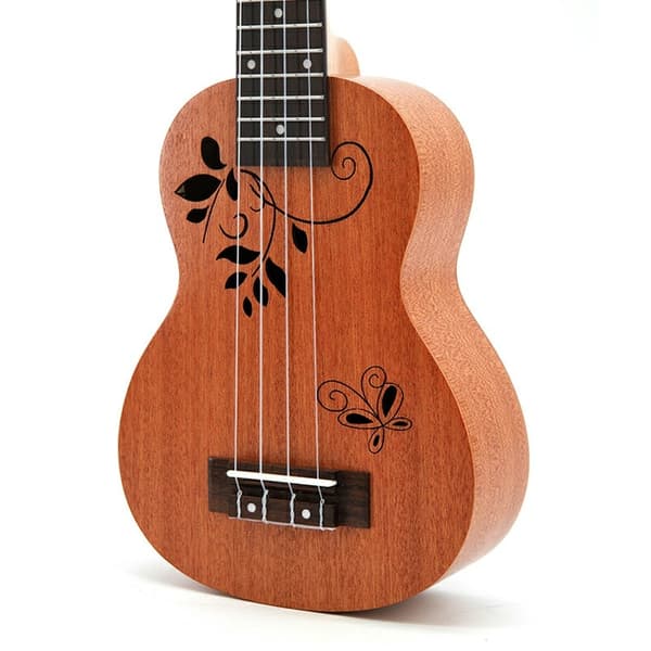 Sapele Ukulele 4-strängad Musikinstrument Brun