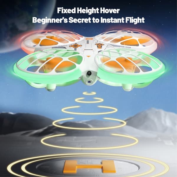 H122 Drönare Drone Neonljus Flygfoto Flygfotografering Quadcopter 2 batterier Vit