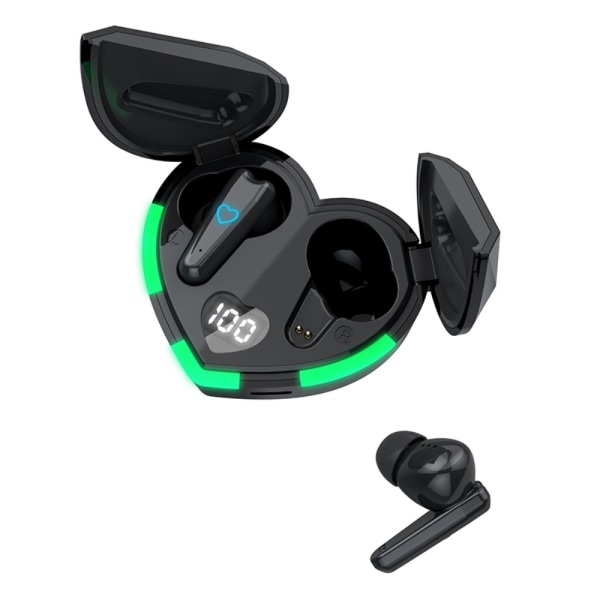 Bluetooth 5.3 In-Ear Hodetelefoner + Hjerteformet Ladeetui - Blå Blue