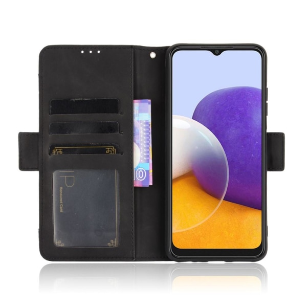 Wallet Stand Flip-telefonetui til Samsung Galaxy A22 5G - Sort Black