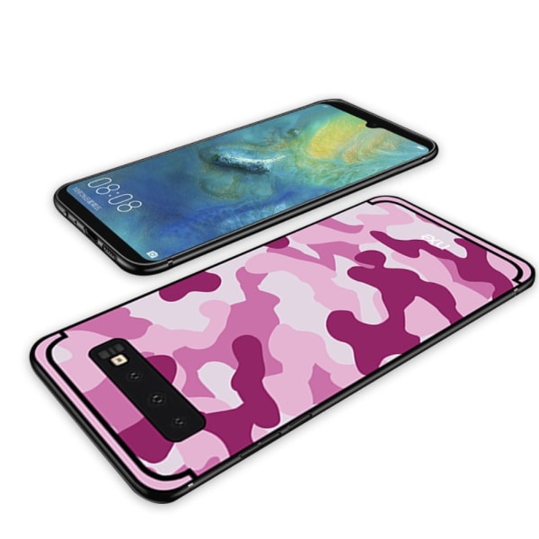 NXE Camouflage Pattern TPU Mobile Phone Case Samsung Galaxy S10 Plus - Rose Pink