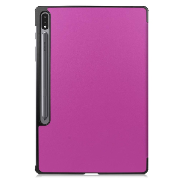 Tri-fold Stand Smart Case for Samsung Galaxy Tab S7 Plus / S8 Plus - Purple Purple