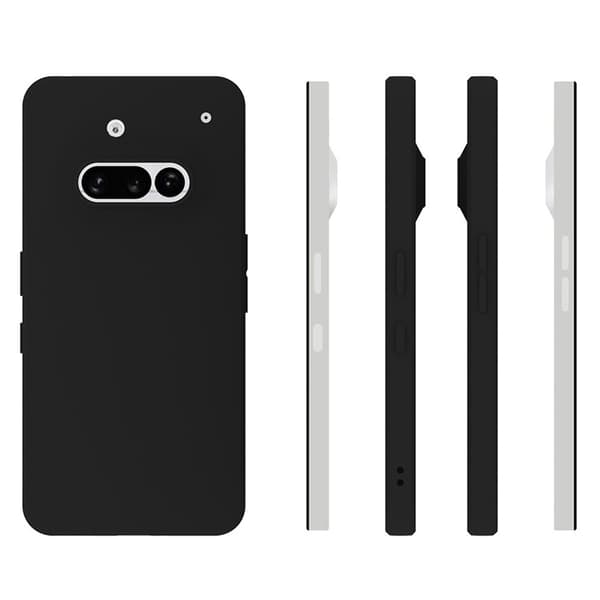 For Nothing Phone (3a) Deksel Matt Finish Mykt TPU Mobildeksel Black