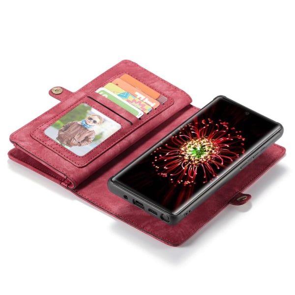 CASEME Samsung Galaxy Note 20 Ultra Retro läder plånboksfodral Röd