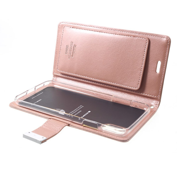 Mercury GOOSPERY Rich Diary til iPhone XS Max - RoseGold